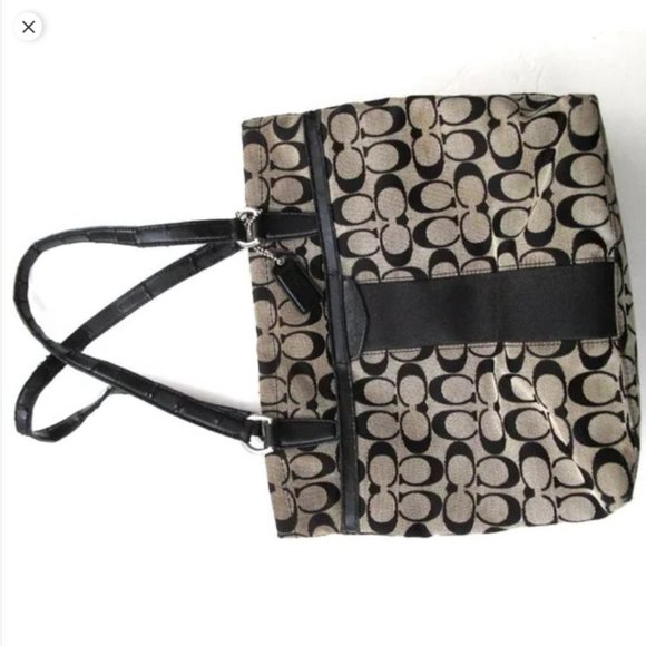 Bag Coach Black and Gray Shoulder monogram pre owned luxury 💖 - Picture 13 of 13